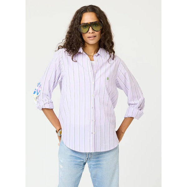 Kerri Rosenthal Mia Stripe Shirt Blouse Top