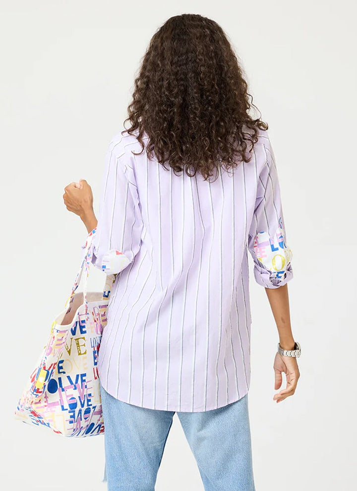 Kerri Rosenthal Mia Stripe Shirt Blouse Top