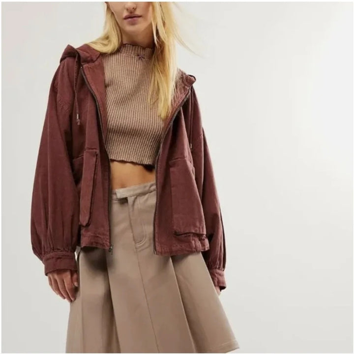 Free People Donny Anorak Utility Hoodie Jacket Top