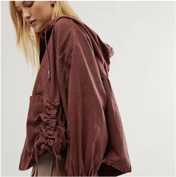 Free People Donny Anorak Utility Hoodie Jacket Top