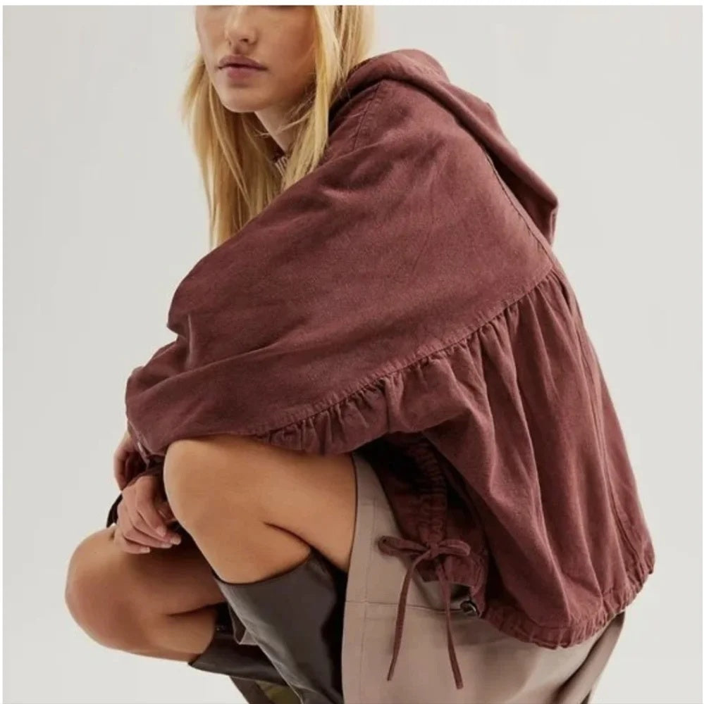 Free People Donny Anorak Utility Hoodie Jacket Top