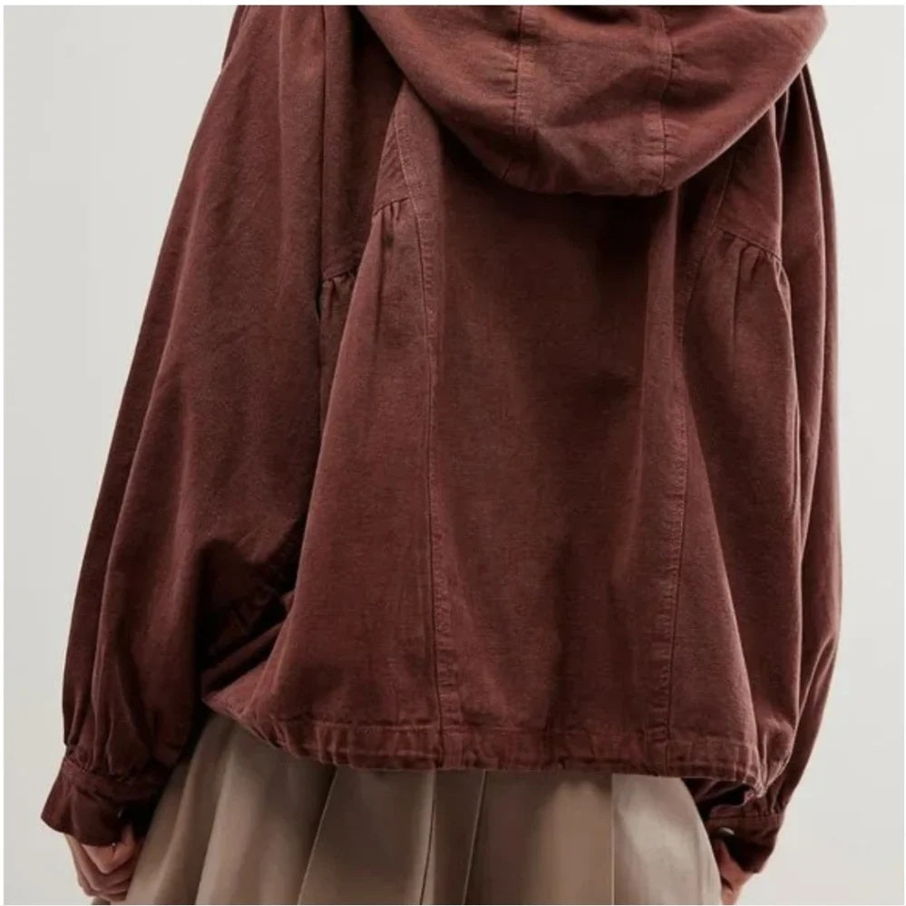 Free People Donny Anorak Utility Hoodie Jacket Top