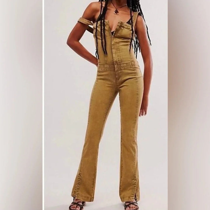 Free People Lucky Day One-Piece Jumpsuit Dress