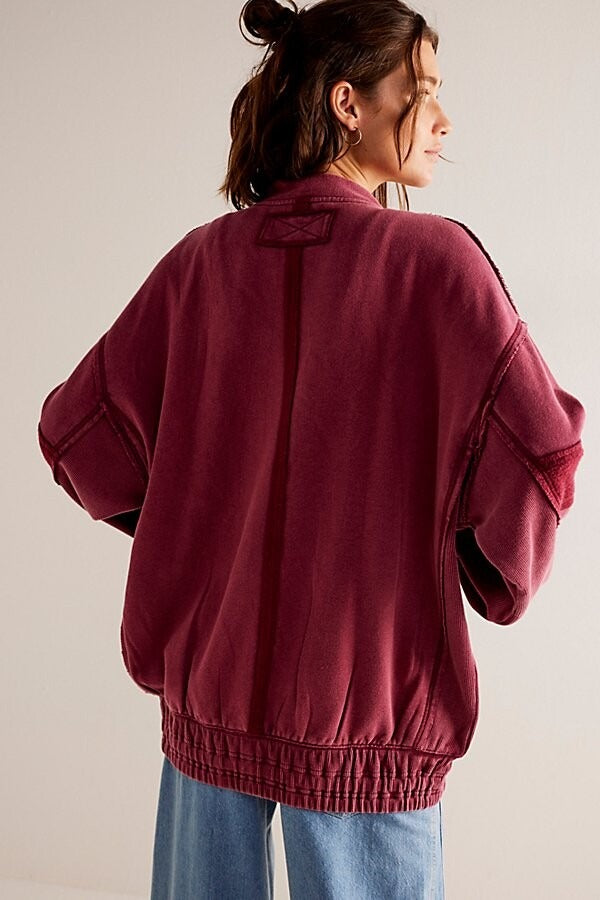 Free People Lou Moto Zip Jacket Top