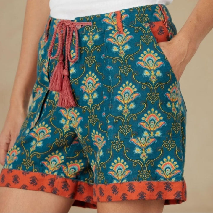 Sundance Kalini Paisley Floral Printed Bermuda Shorts
