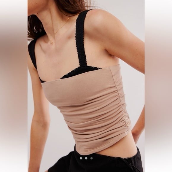 Free People 2 Tone Tank Blouse Top