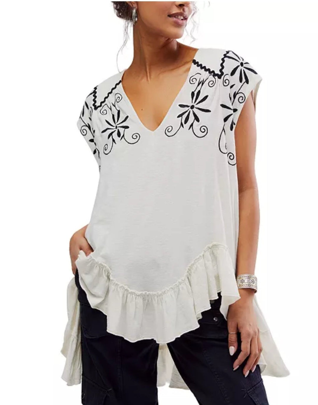 Free People Oaxaca Tee Tunic Top