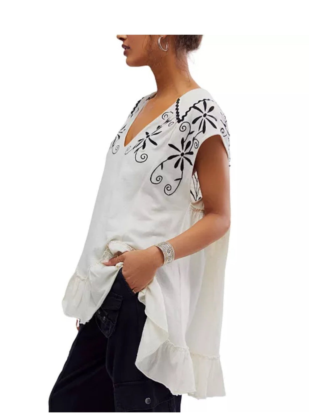 Free People Oaxaca Tee Tunic Top