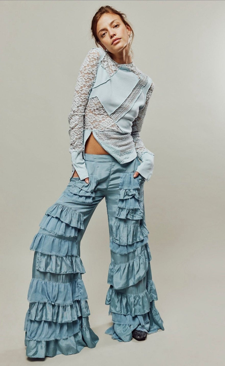 Free People Rock And Frill Pants