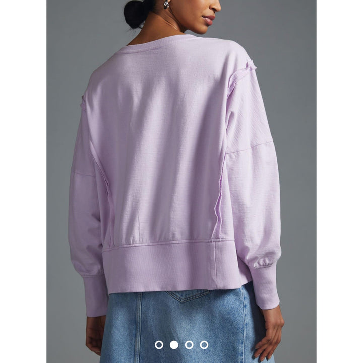 Anthropologie Pilcro Pintuck Sweatshirt Top