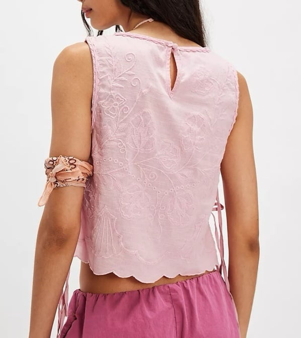 Free People Faded Gardens Tank Cropped Top