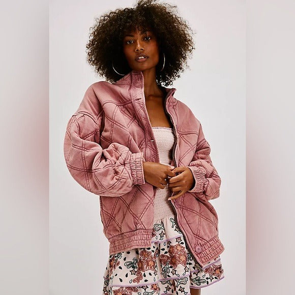 Free People Juno Quilted Jacket Top