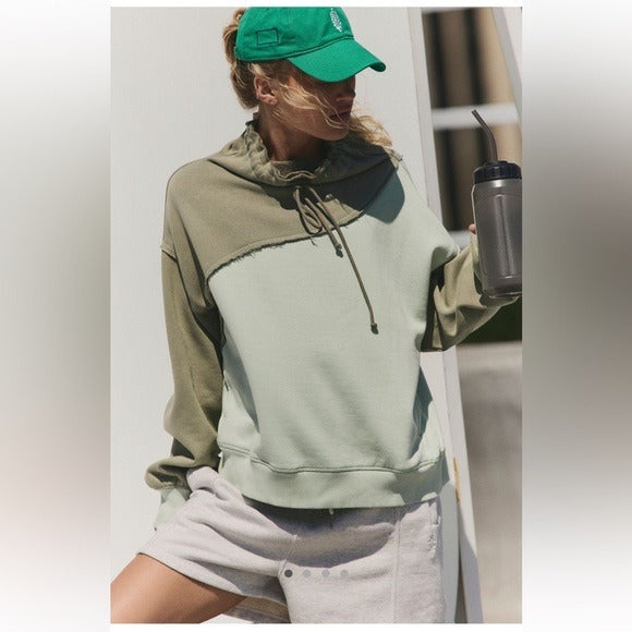 Free People FP Movement Home Stretch Colorblock Pullover Sweatshirt Top