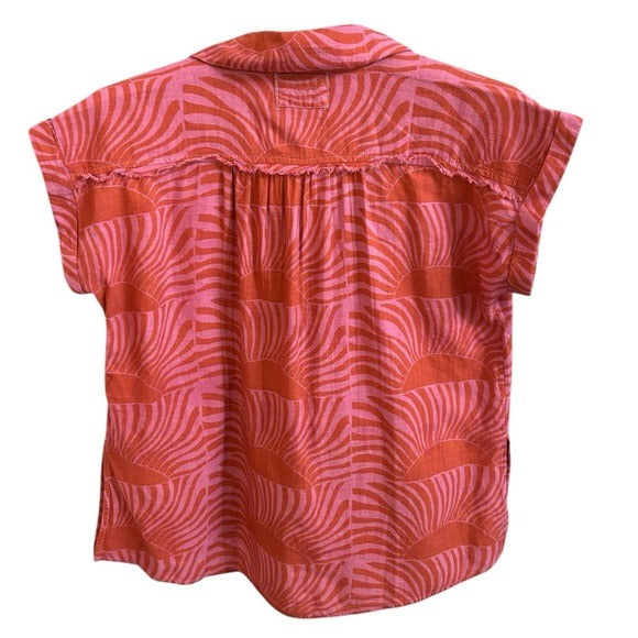 Free People We The Free Sun Splash Printed Shirt Tunic Top