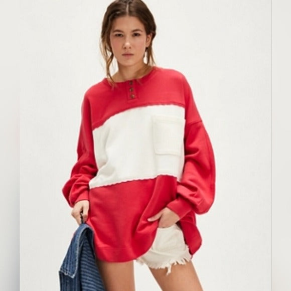 Free People Strawberry Sweatshirt Top