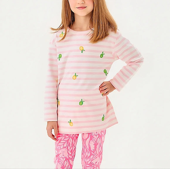 Lilly Pulitzer Mini Ballad Striped Embroidered Sweatshirt