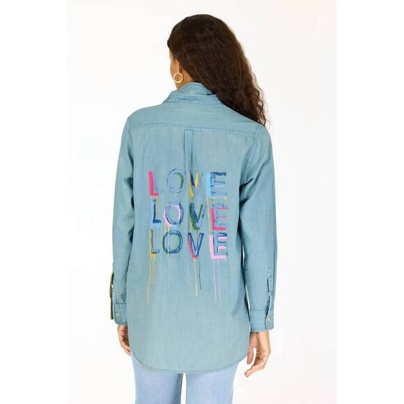 Kerri Rosenthal Mia Denim Shirt Top