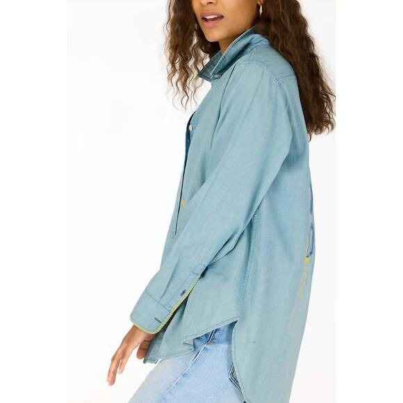 Kerri Rosenthal Mia Denim Shirt Top