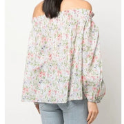 The Great Floral Printed Drop Shoulder Blouse Top