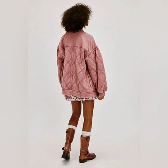 Free People Juno Quilted Jacket Top