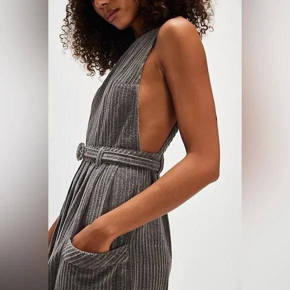 Free People The Other Side Corduroy Midi Dress