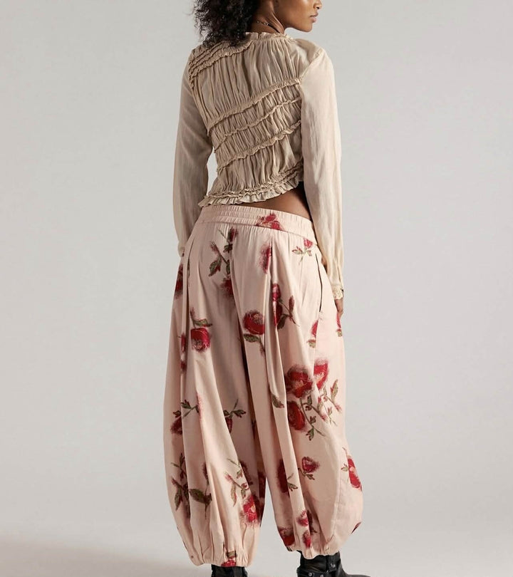 Free People Moonflower Printed Pull-On Balloon Pants