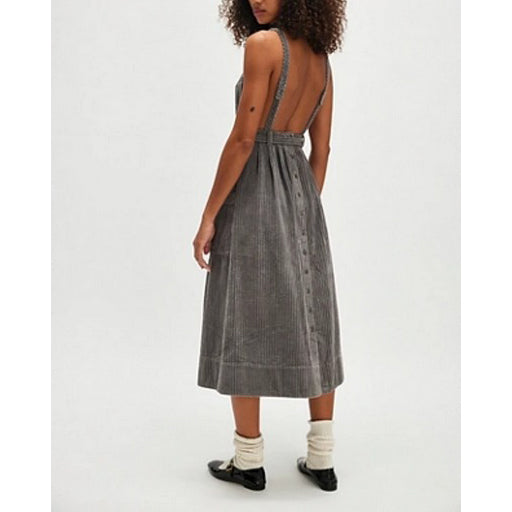 Free People The Other Side Corduroy Midi Dress
