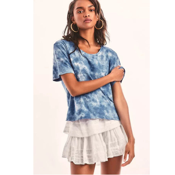 Loveshackfancy Calix Tie-Dye T-Shirt Blouse Tee Top