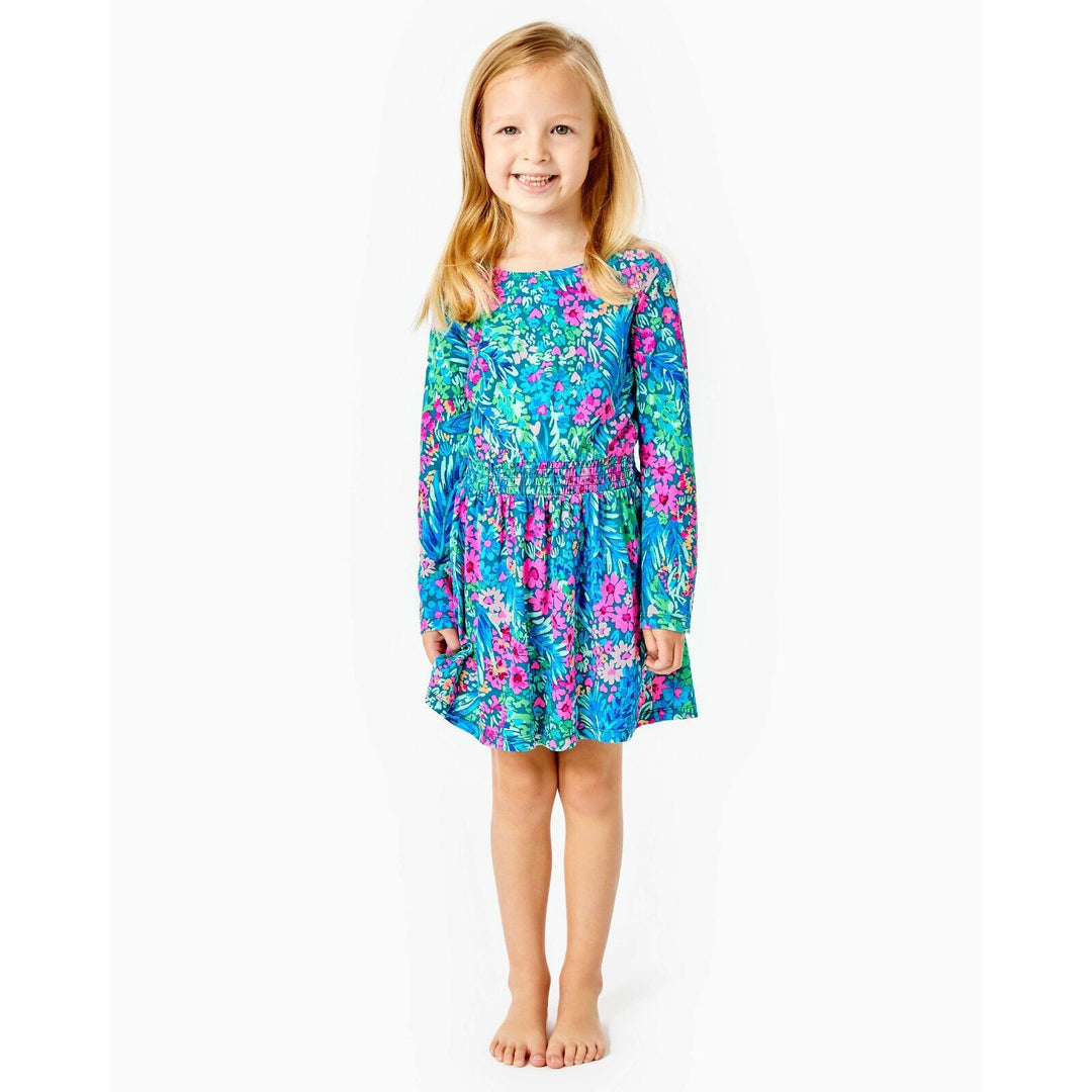 Lilly Pulitzer Girls Mylah Dress (Multi Tiny Garden) (Size XL) Lilly Pulitzer Girls Mylah Dress (Multi Tiny Garden) (Size XL)