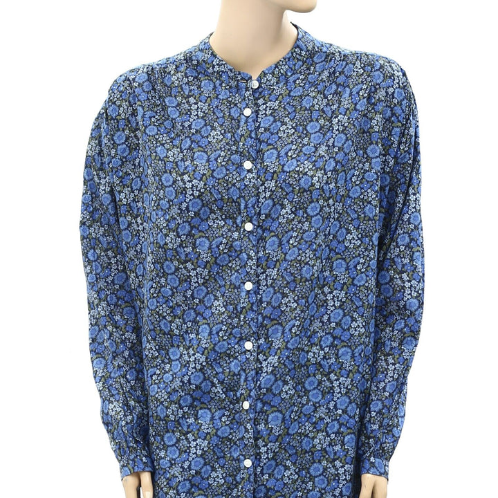 Odd Molly Anthropologie Floral Printed Buttondown Tunic Top