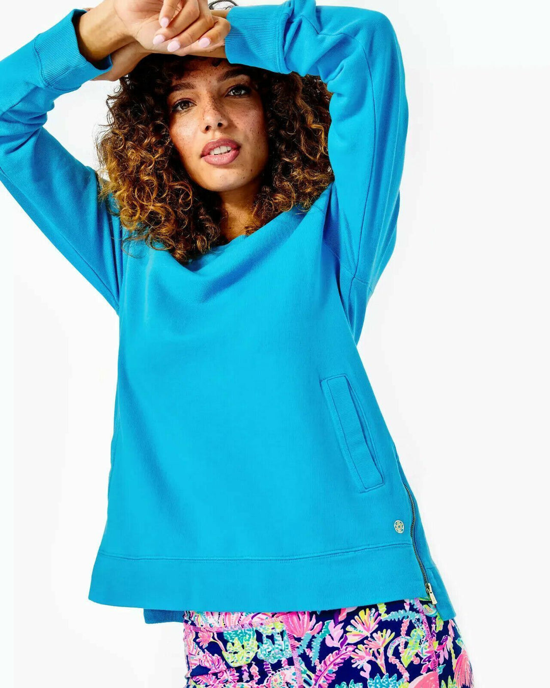 Lilly Pulitzer Luxletic Beach Comber Pullover Tunic Top