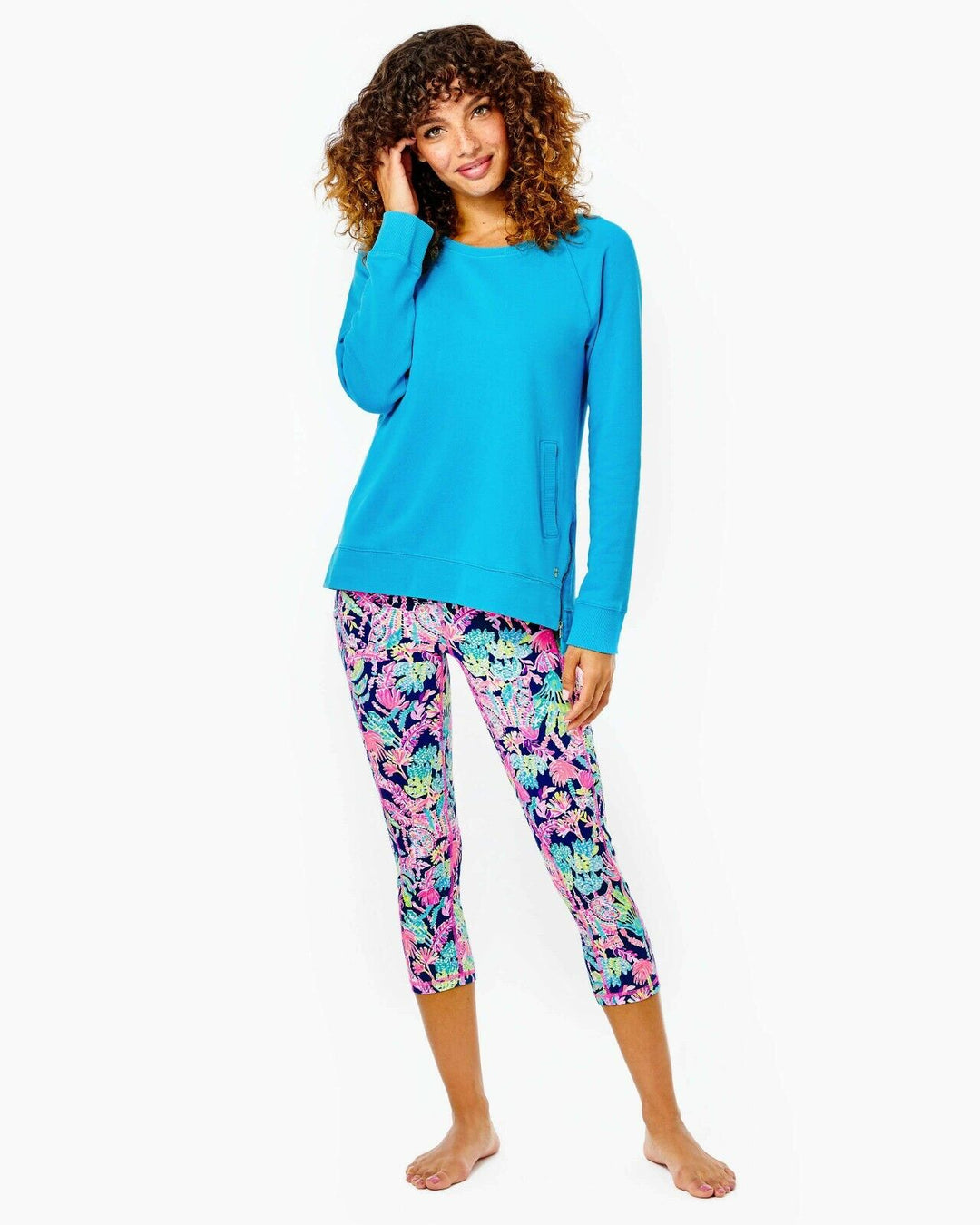 Lilly Pulitzer Luxletic Beach Comber Pullover Tunic Top