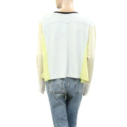 Free People We The Free Colorblock Blouse Tee Top