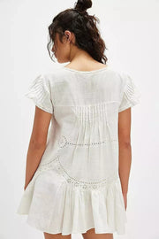 Free People Harper Embroidered Tunic Mini Dress