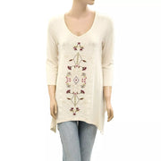 April Cornell Floral Embroidered Tunic Top