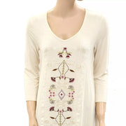 April Cornell Floral Embroidered Tunic Top