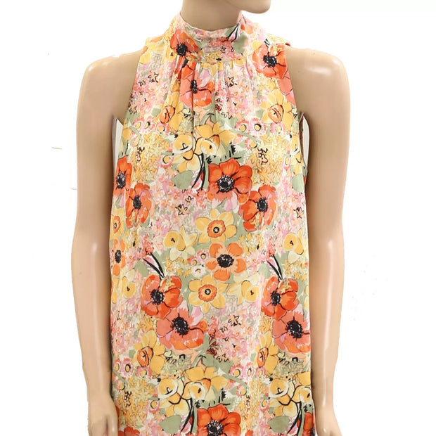 Frances Valentine Floral Printed Slim Maxi Dress