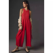 Daily Practice by Anthropologie Seamed Wide-Leg Jumpsuit Dress