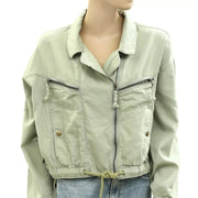 Anthropologie Pilcro Tidal Moto Utility Jacket Top