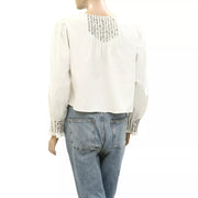 Frances Valentine Beaded Embellished Blouse Top