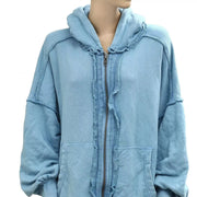 Free People Solid Zip-Up Jacket Hoodie Top