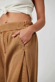 Free People Cool Harbor Wide-Leg Trousers Pants