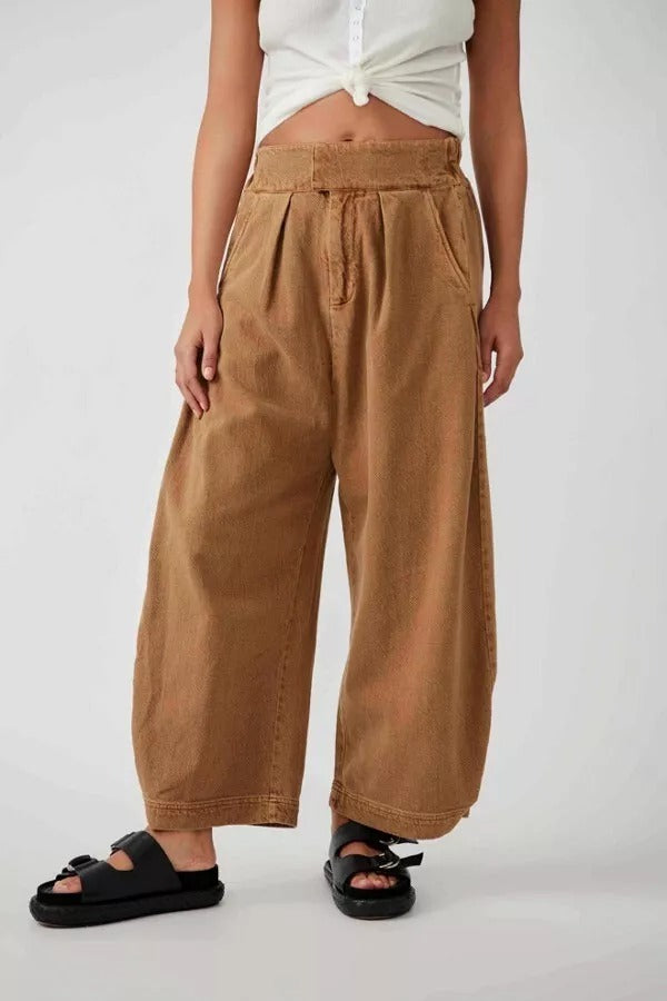 Free People Cool Harbor Wide-Leg Trousers Pants