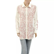 Bode Beaded Crossvine Shirt Tunic Top