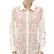 Bode Beaded Crossvine Shirt Tunic Top