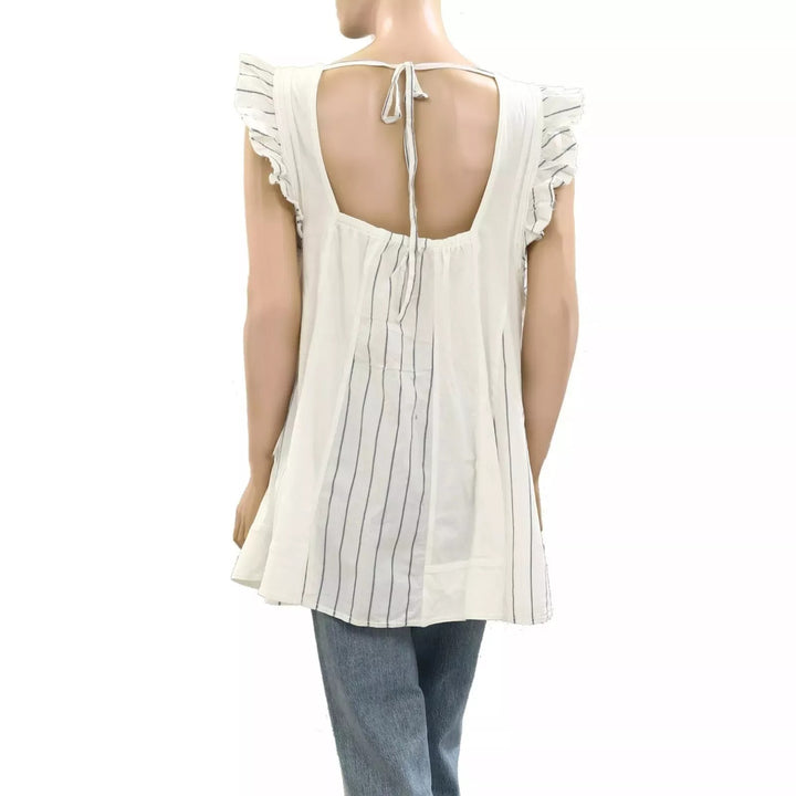 Anthropologie Pilcro Godet Trapeze Flutter Tank Tunic Top