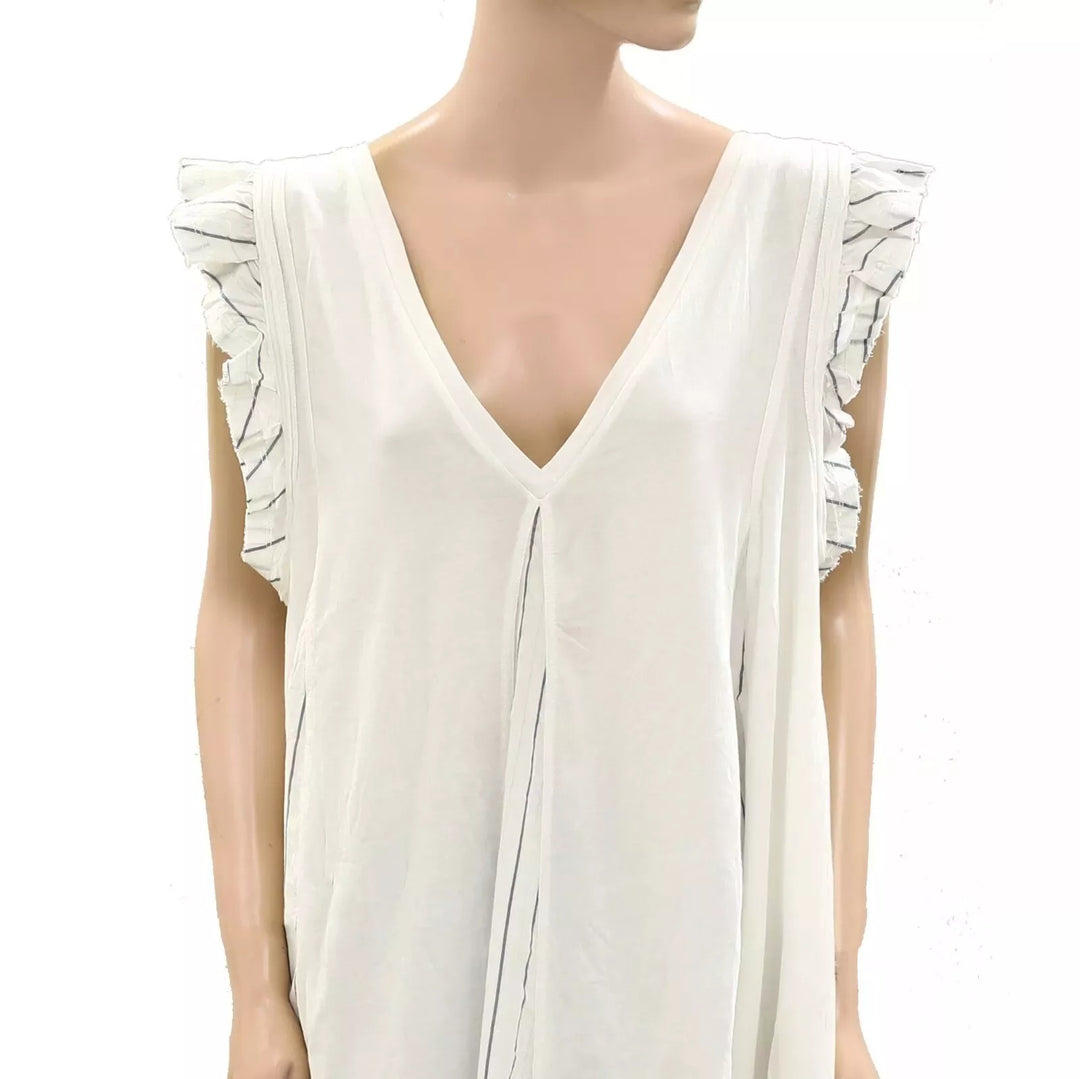 Anthropologie Pilcro Godet Trapeze Flutter Tank Tunic Top