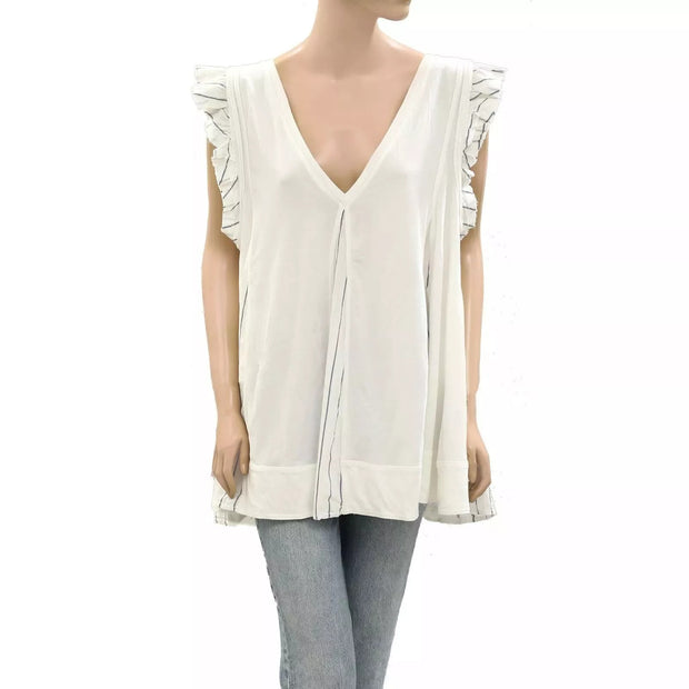 Anthropologie Pilcro Godet Trapeze Flutter Tank Tunic Top