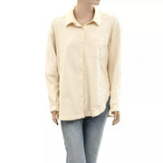 Free People Buttondown Shirt Tunic Top