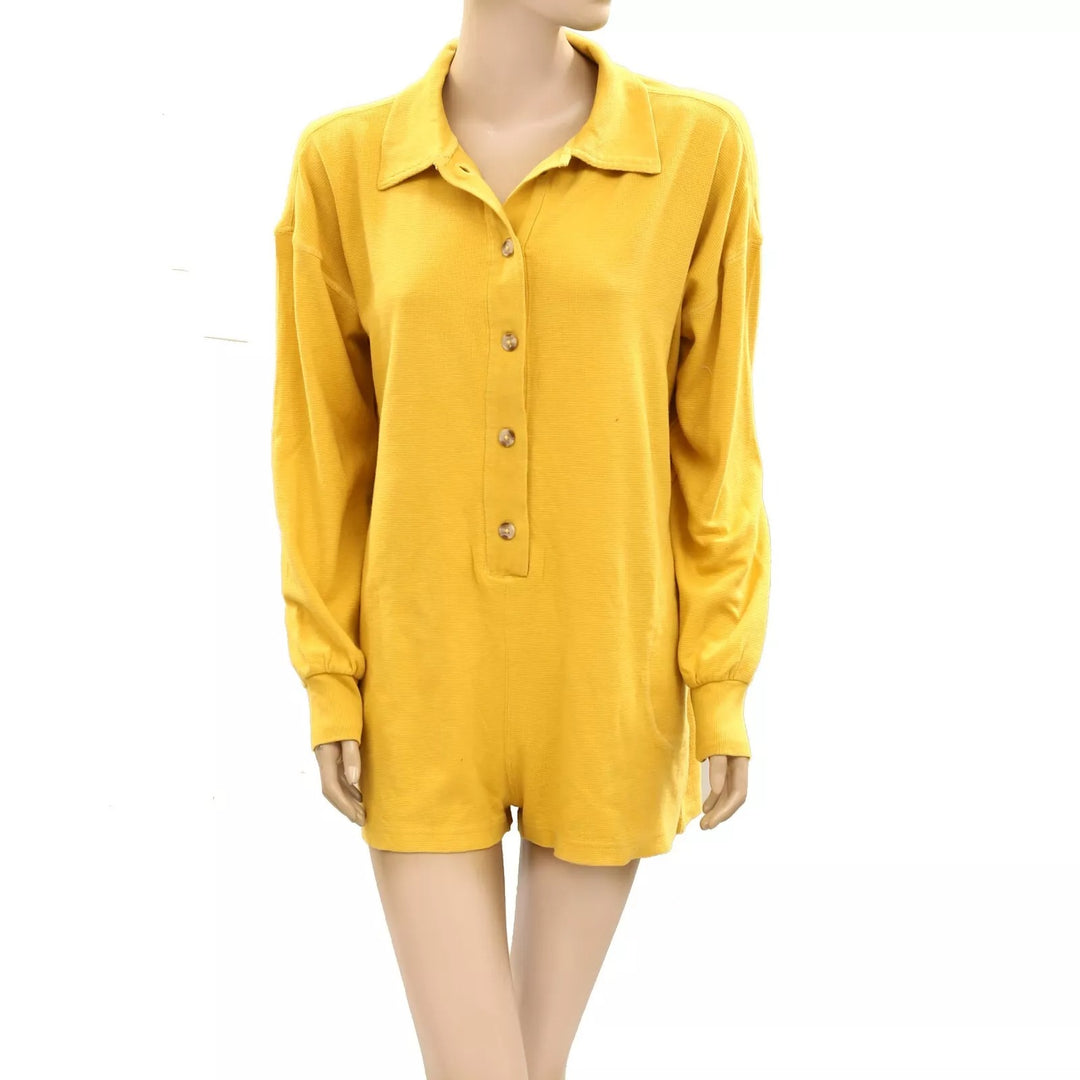 By Anthropologie Waffle Cocoon Romper Dress